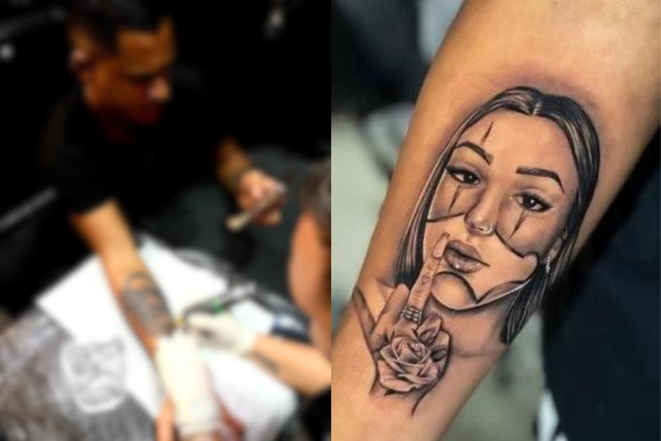Apagando o passado: Ex-noivo de Bia Miranda cobre tatuagem que fez em homenagem a ela