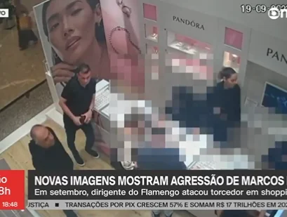 Novo vídeo mostra dirigente do Flamengo saindo no soco com torcedor em shopping