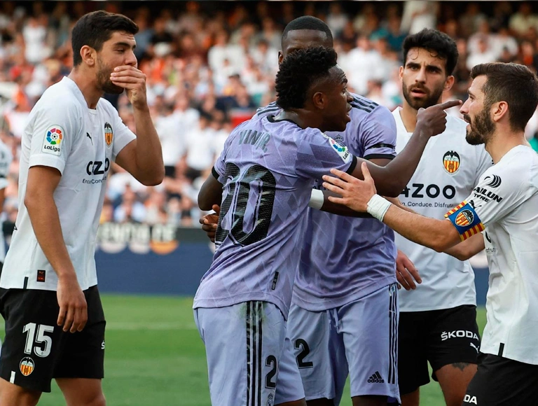 Em 23 de maio de 2023, Vinícius Júnior foi vítima de racismo durante partida do Real Madrid contra o Valencia (Reprodução)