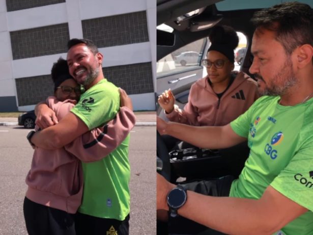 Rebeca Andrade surpreende técnico com carro de R$ 290 mil: “Eu vibro por você”