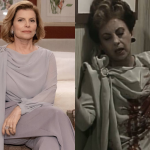 Débora Bloch revive figurino clássico em cena da morte de Odete Roitman em “Vale Tudo”