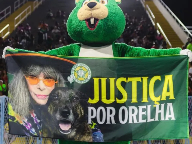 Mocidade homenageia cão Orelha em desfile com enredo sobre Rita Lee