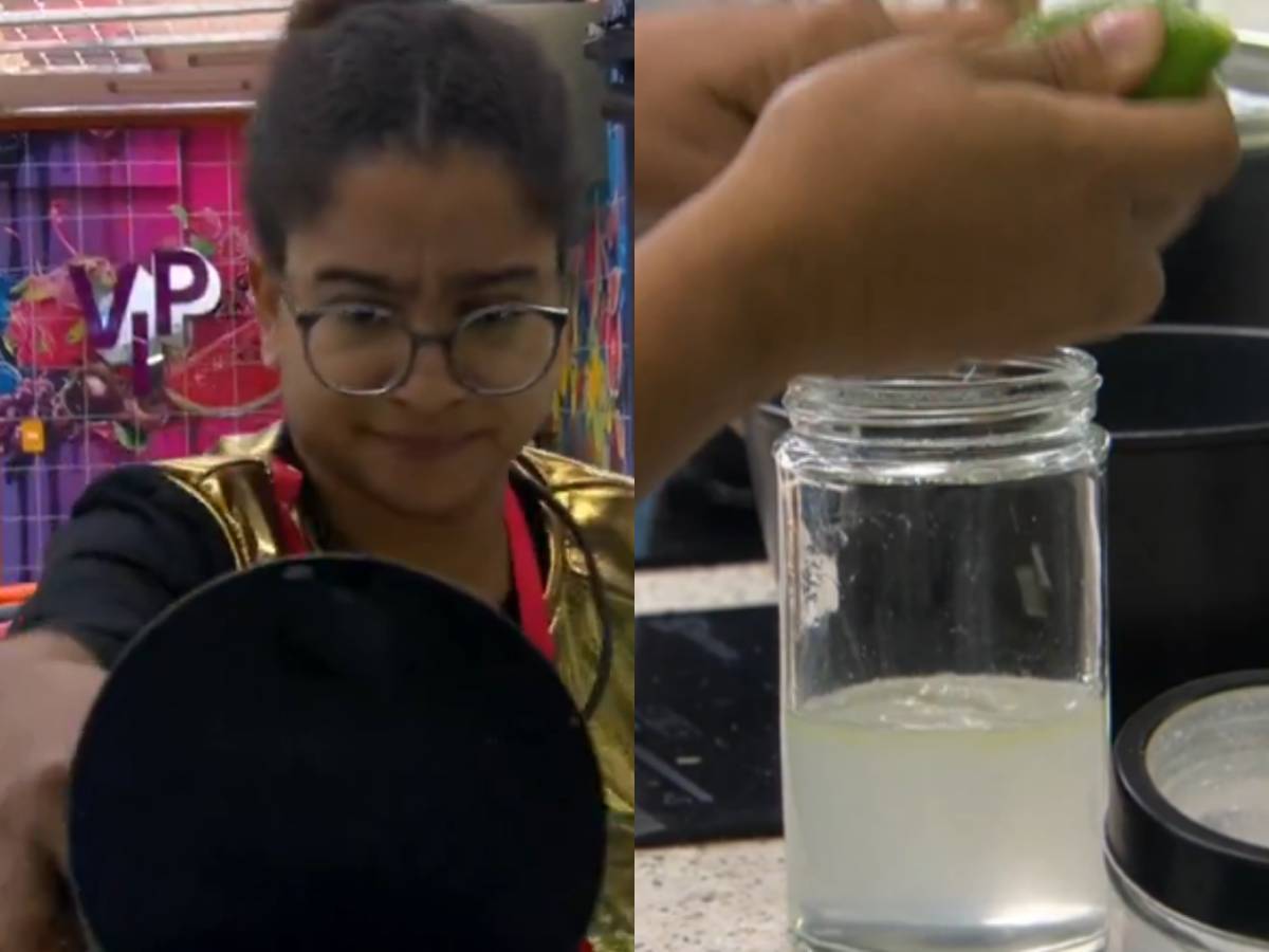 Milena virou alvo de críticas na web após preparar suco "falso" com restos de comida / Reprodução: BBB | Globoplay 