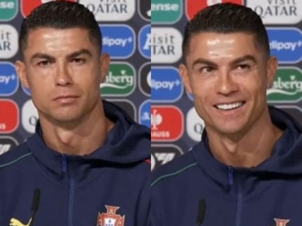 Messi e invertida em repórter: Cristiano Ronaldo viraliza em coletiva da seleção