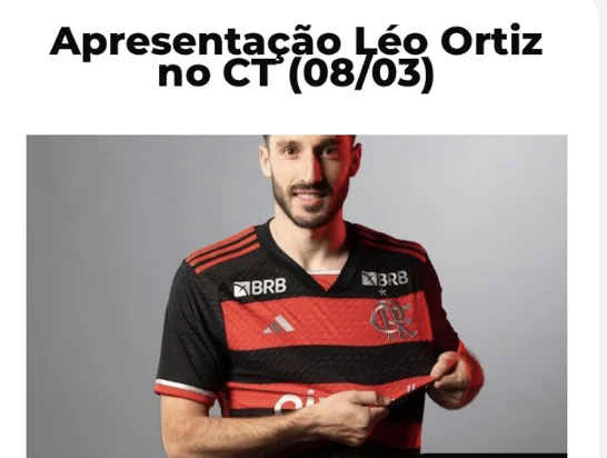 Ops! Site oficial do Flamengo erra e coloca foto de Viña ao anunciar a contratação de Léo Ortiz