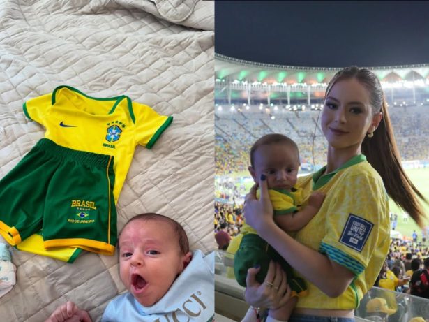 Namorada de Richarlison rebate críticas por levar o filho de 3 meses para estádio