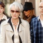 Imagens de Meryl Streep caracterizada como Miranda Priestly rodam o mundo