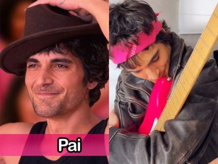 Fiuk esquece Fábio Jr. e faz homenagem a guitarra no Dia dos Pais