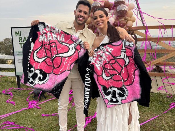 É menina! Key Alves e Bruno Rosa revelam sexo do bebê em chá revelação