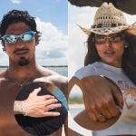 Gabriel Medina e Isabella Arantes aparecem de aliança no dedo em viagem para Bahia