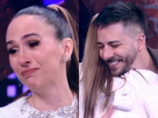 Tatá Werneck chora ao ler para Junior Lima carta que escreveu para ele quando criança