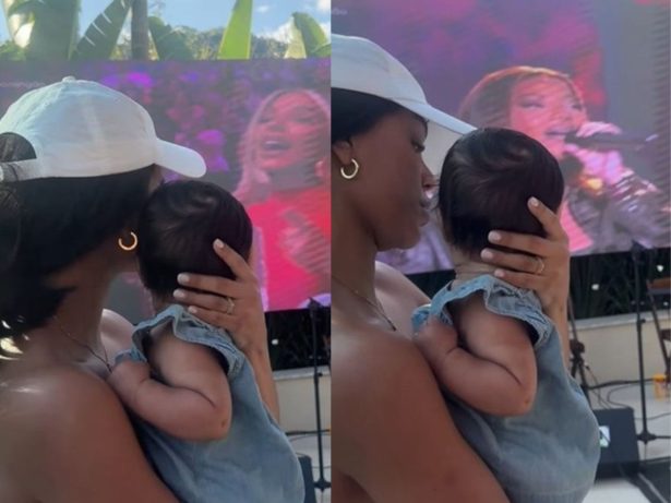 Ludmilla posta Zuri assistindo às mamães no “Domingão”: “Não tenho nem palavras”