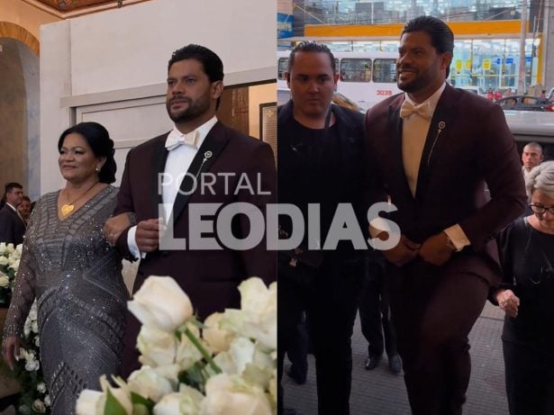 Veja a chegada de Hulk Paraíba à igreja para casamento com Camila Angelo