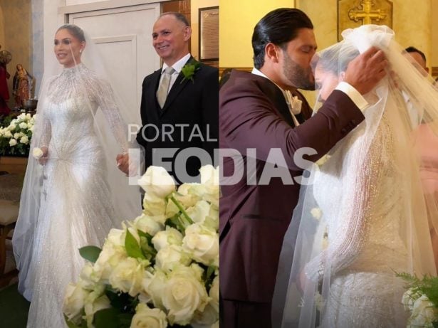 Veja chegada de Camila Ângelo à igreja para casamento com Hulk Paraíba