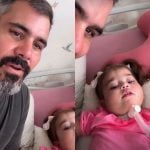 Filha de Juliano Cazarré tem alta hospitalar após internação na UTI