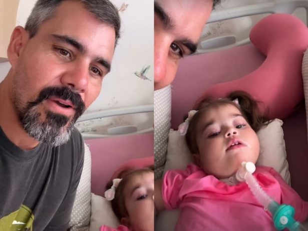 Filha de Juliano Cazarré tem alta hospitalar após internação na UTI