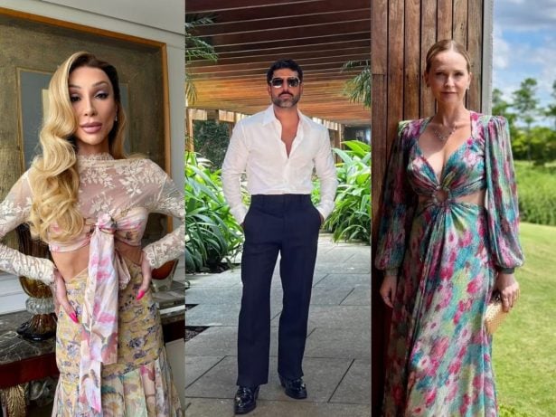 Convidados exibem looks para o casamento de Sabrina Sato e Nicolas Prattes