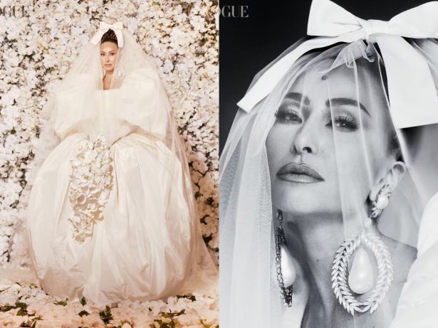 Sabrina Sato mostra detalhes do vestido de casamento em ensaio da Vogue