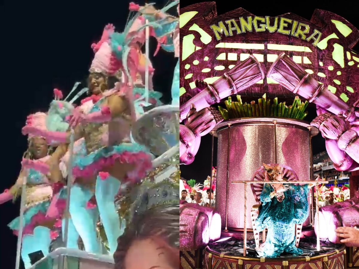 À esq. Cleia (Arquivo pessoal) e à dir. Mangueira (Rio Carnaval: Diego Mendes)