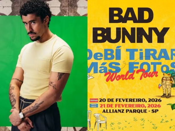 Bad Bunny anuncia show extra no Brasil após esgotar apresentação em SP