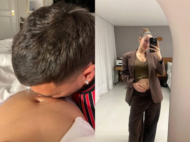 Vem bebê aí! Arrascaeta, do Flamengo, anuncia gravidez da esposa, Camila Bastiani