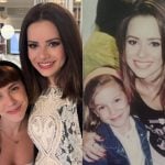 Alice Wegmann reencontra Sandy e recria foto tirada há 22 anos atrás