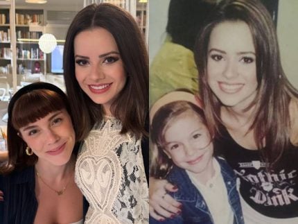 Alice Wegmann reencontra Sandy e recria foto tirada há 22 anos atrás