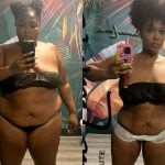 Lizzo exibe antes e depois da perda de peso e agradece apoio de brasileira