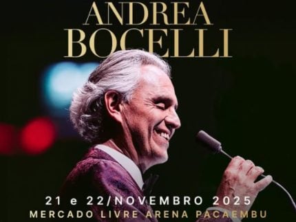 Andrea Bocelli retorna ao Brasil com dois shows em São Paulo em novembro