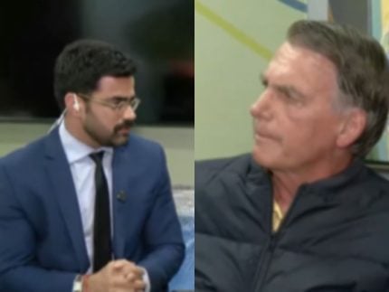 Entrevista com Bolsonaro é interrompida por restrição da tornozeleira eletrônica