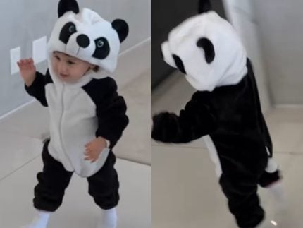 Alerta fofura! Helena, filha de Neymar, encanta seguidores vestida de panda