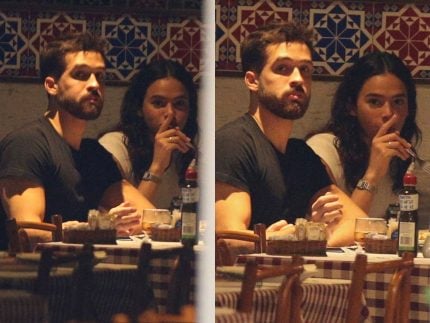 Bruna Marquezine e João Guilherme são flagrados juntos em restaurante no Rio