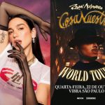  shows de Dua Lipa e Rauw Alejandro no Brasil entram em descontaço