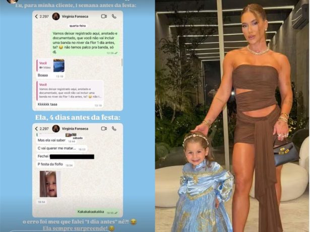 Decoradora revela pedido surpresa de Virginia Fonseca para a festa de Maria Flor