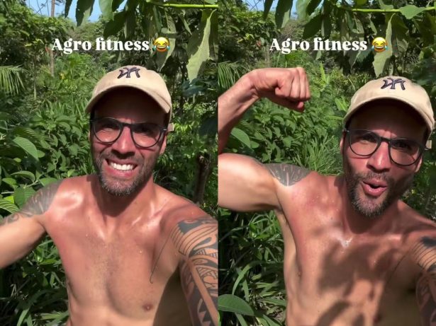 Daniel Cady exibe físico sarado e faz o “muque” após se separar de Ivete Sangalo