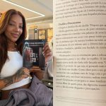 Ludmilla recebe livro de Christiane Monnerat com citação à música “Espelho” e vivências no sistema de Justiça