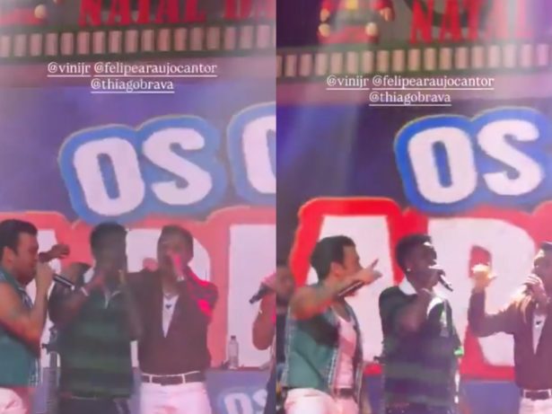 Vini Jr. solta a voz com Felipe Araújo na festança de Virginia