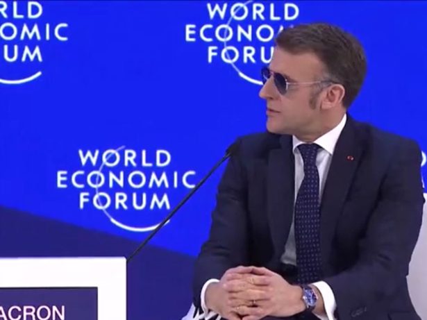 Macron chama a atenção após discursar de óculos escuros em Davos; saiba o motivo