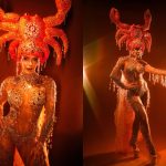 Jaqueline Grohalski mostra look inspirado no mangue em ensaio técnico da Grande Rio