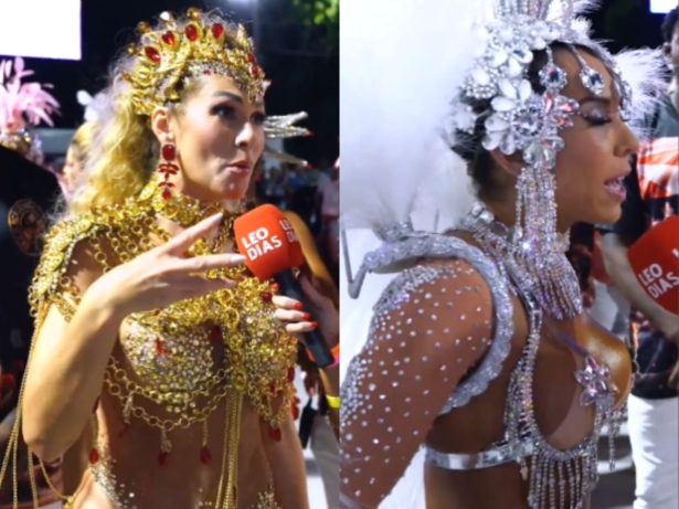 Lívia Andrade fala sobre fantasia “básica” e elogia Mulher Melão em ensaio do Salgueiro