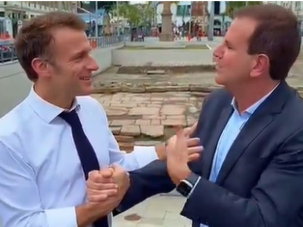 Eduardo Paes grava vídeo com Macron, presidente da França: “Virou Carioca”