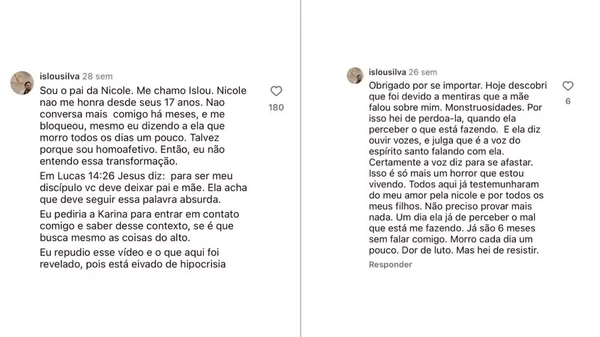Reprodução/Instagram/@islousilva