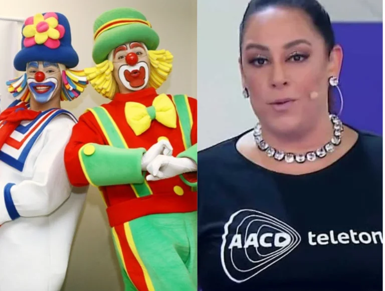 Patati e Patatá se enrolam no Teleton e Silvia Abravanel solta: “Fofos, mas confusos”