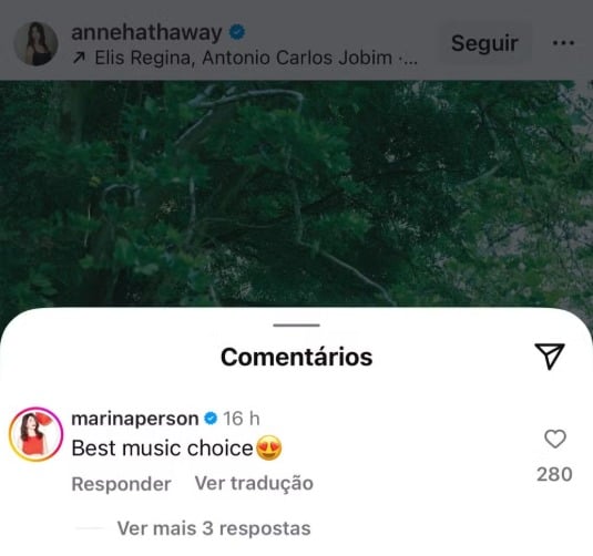Reprodução/Instagram/@annehathaway