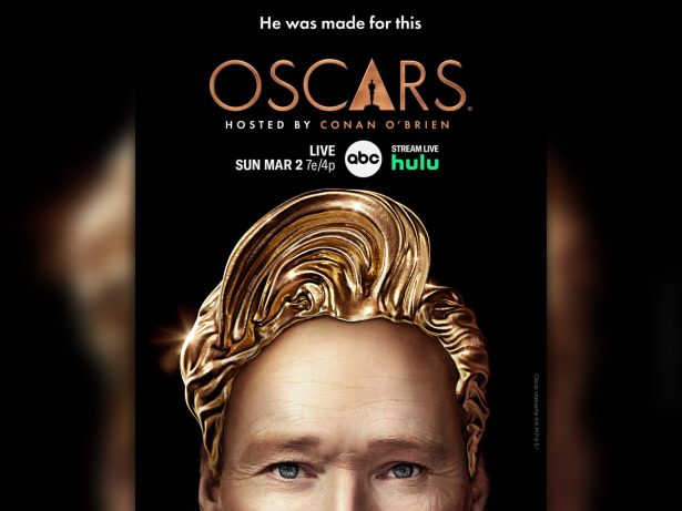 Academia revela pôster oficial da transmissão do Oscar 2025, com Conan O’Brien