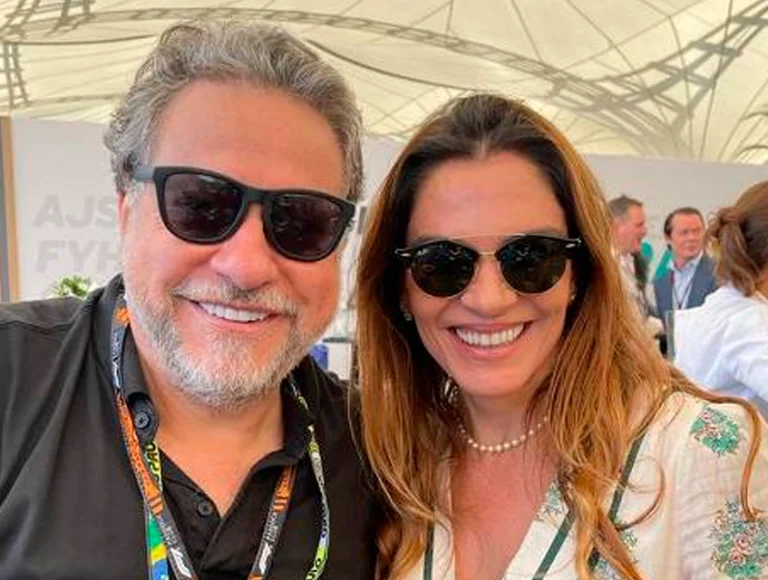 Presidente do São Paulo vive romance com a atriz Mara Carvalho, ex de Antônio Fagundes