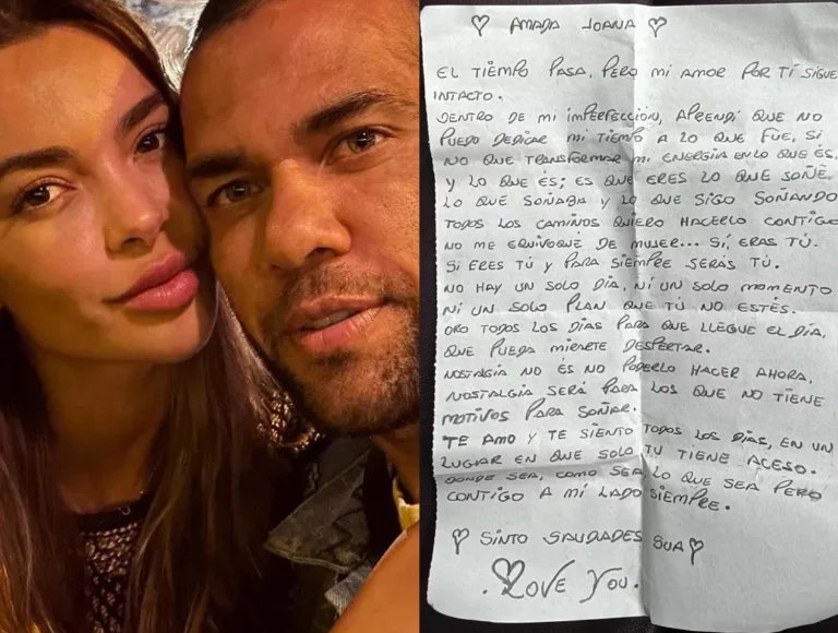 Preso e aguardando sentença, Daniel Alves manda carta para esposa. Leia!