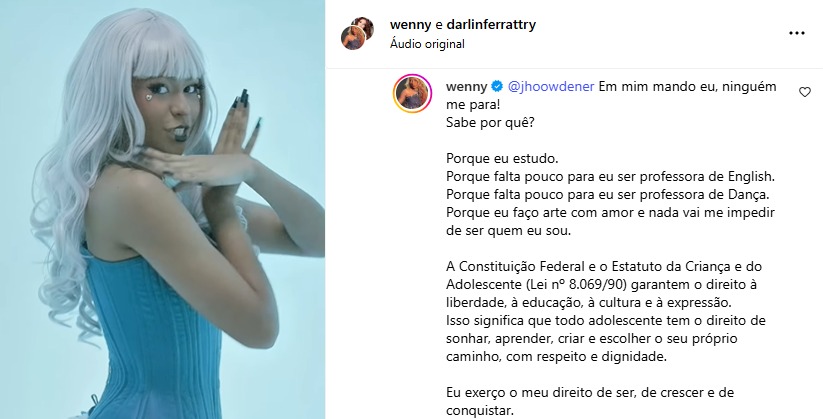 Reprodução/Instagram/@wenny
