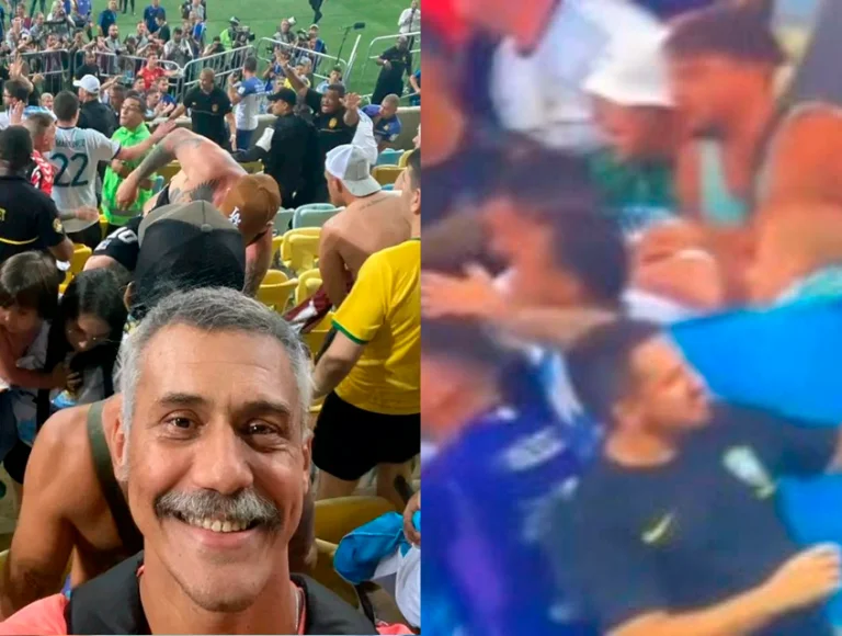 Suco de Brasil: torcedores fazem selfie em meio a pancadaria no Maracanã