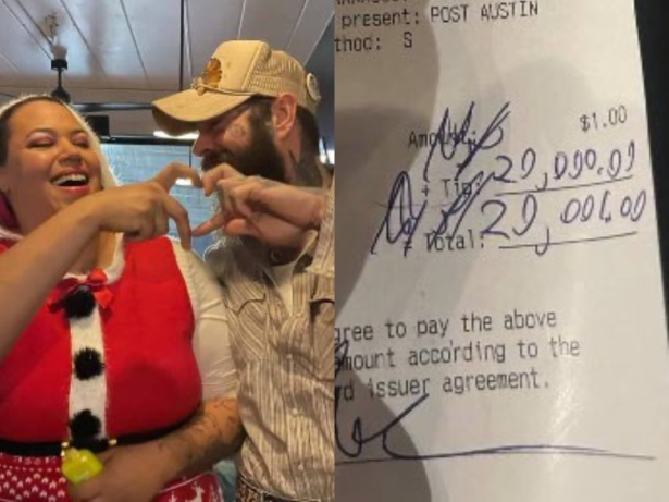 Post Malone surpreende bartender no Natal com gorjeta de US$ 20 mil: “Mudou minha vida”